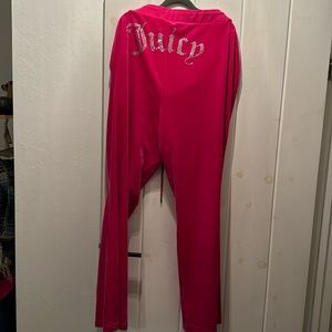 Juicy Couture OG Big Bling Velour Track Pants